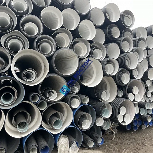 Труба пнд гофрированная 460/400 SN8 двустенная с раструбом